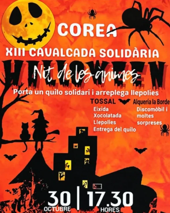 Corea celebra la XIII Cavalcada Solidària de Halloween con una tarde de diversión y solidaridad