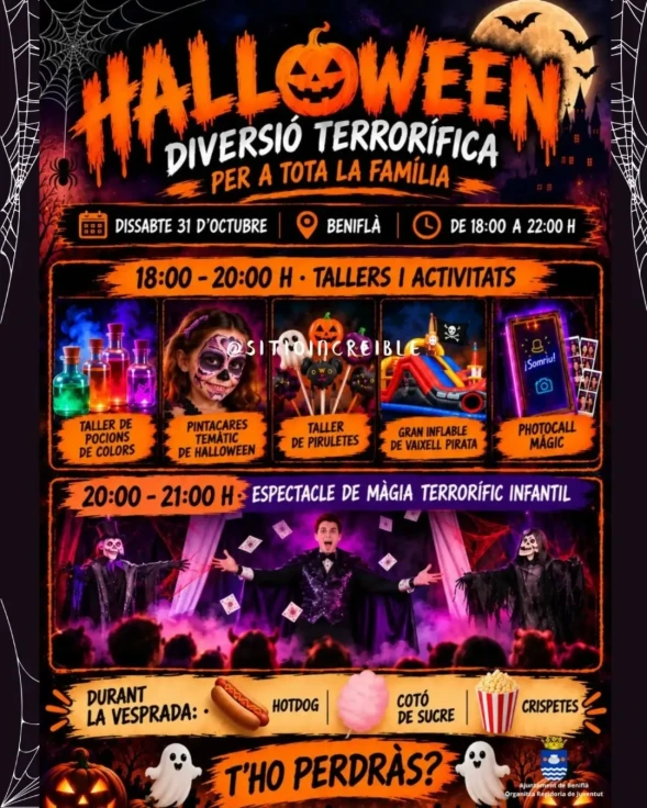 Beniflá celebra Halloween con talleres infantiles, magia terrorífica y actividades para toda la familia