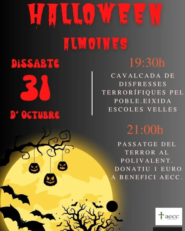 Almoines celebra Halloween con una cabalgata de disfraces y una pasaje del terror solidario