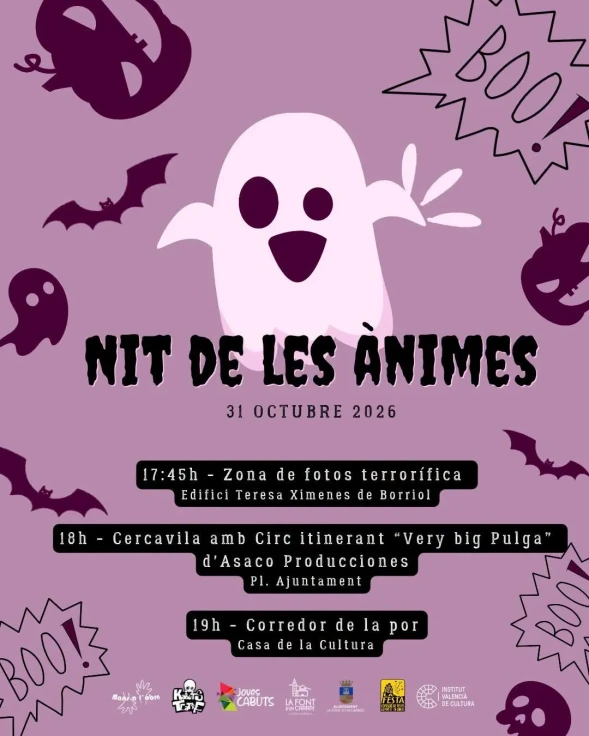 La Font d’en Carròs celebra la Nit de les Ànimes con pasacalles circense, photocall y pasaje del terror