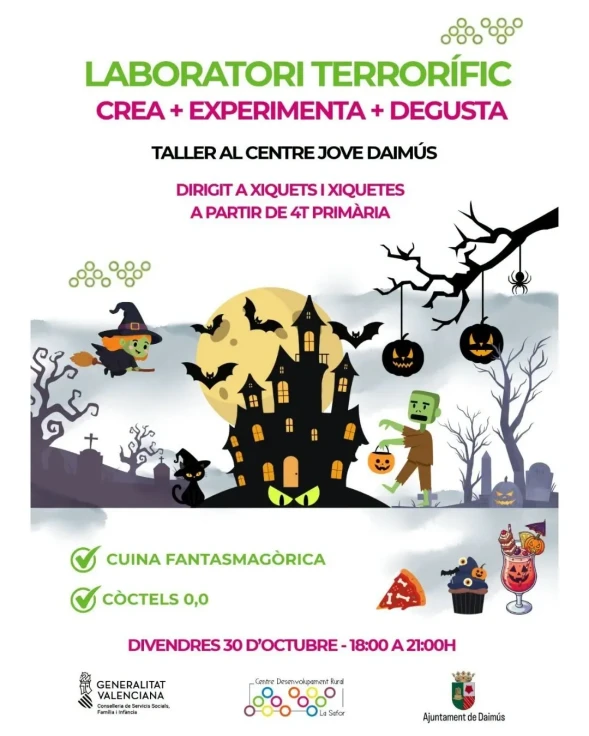 Daimús organiza un Laboratorio Terrorífico para celebrar Halloween con cocina y experimentos
