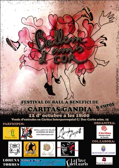 El Teatro Serrano de Gandia alberga un festival de baile en beneficio de Cáritas