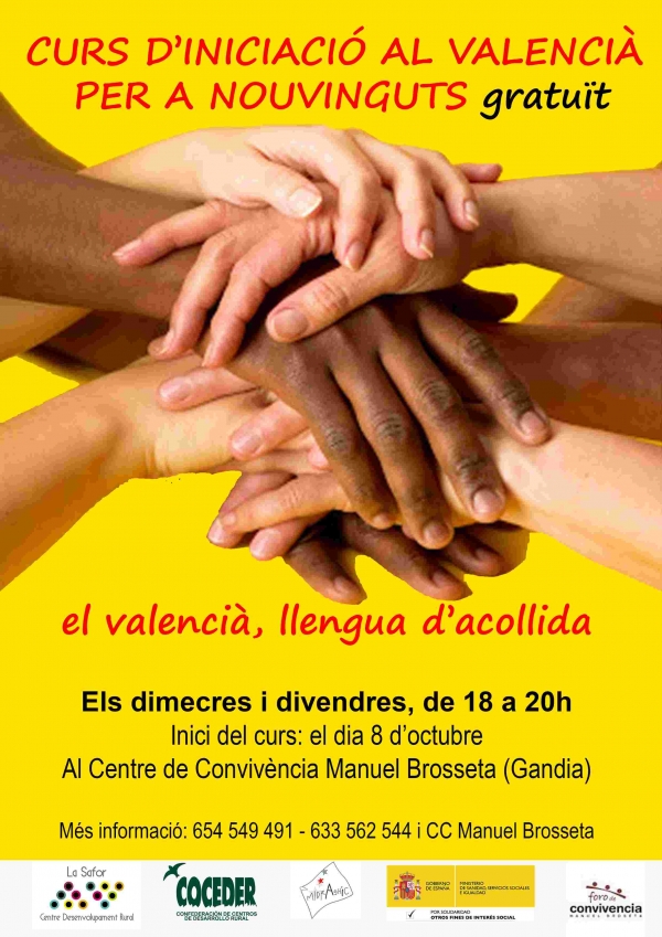 El Centro de Convivencia Manuel Broseta de Gandia alberga un curso gratuito de valenciano para recién llegados