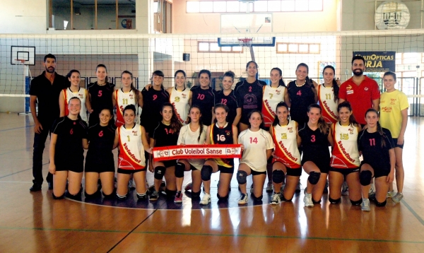El equipo de Voleibol de Gandia gana en su viaje a San Sebastián de los Reyes