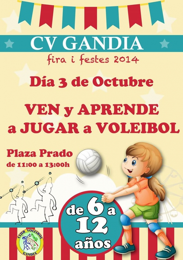 El Club de Voleibol Gandia realizará una exhibición durante la Feria y Fiestas Gandia  2014