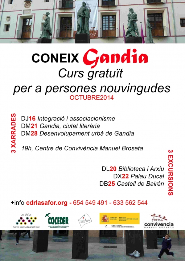 El CDR La Safor organiza charlas y excursiones para conocer mejor Gandia