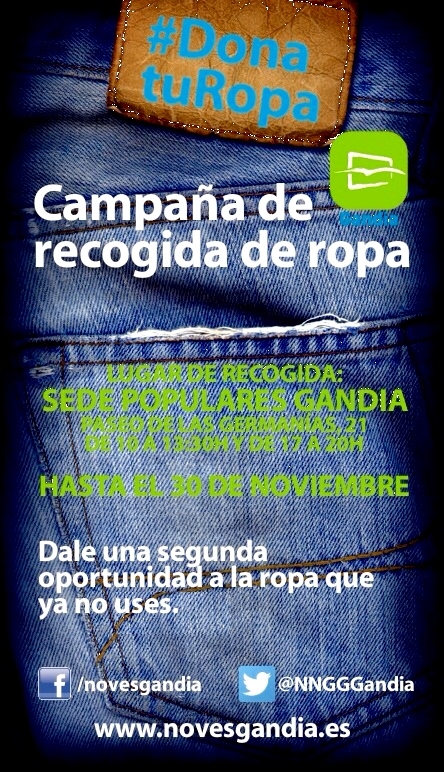 Nuevas Generaciones del PP de Gandia presenta la campaña ‘Dona tu Ropa’