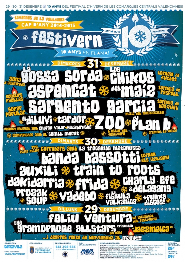Las entradas del Festivern 2014 serán más baratas para los jóvenes de Tavernes de la Valldigna