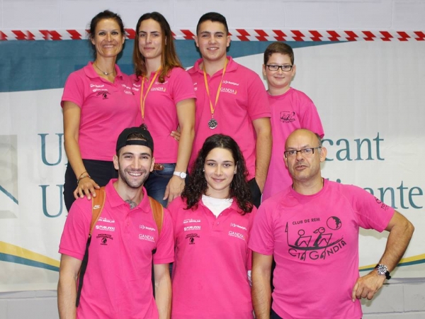 El equipo de remo CIA Gandia obtiene dos medallas de plata en el Campeonato Autonómico Ergómetro
