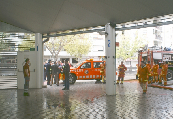 Simulacro de incendio en Gandia