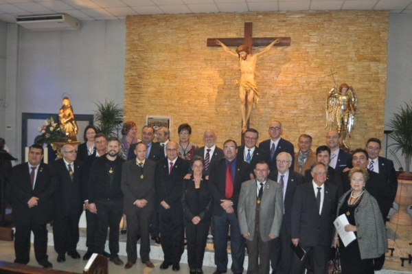 La Junta Mayor de la Semana Santa de Gandia asiste a la clausura de Denia como sede la Junta Diocesana de Valencia