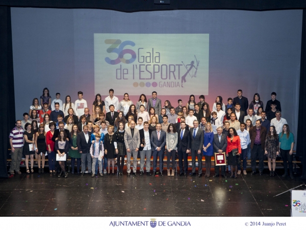 Premios al esfuerzo deportivo en Gandia con la 36 Gala del Deporte