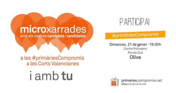 Compromís per Oliva se presenta a los ciudadanos a través de microcharlas