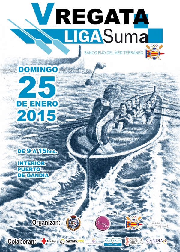 Gandia acoge este domingo el espectáculo de las regatas de remo