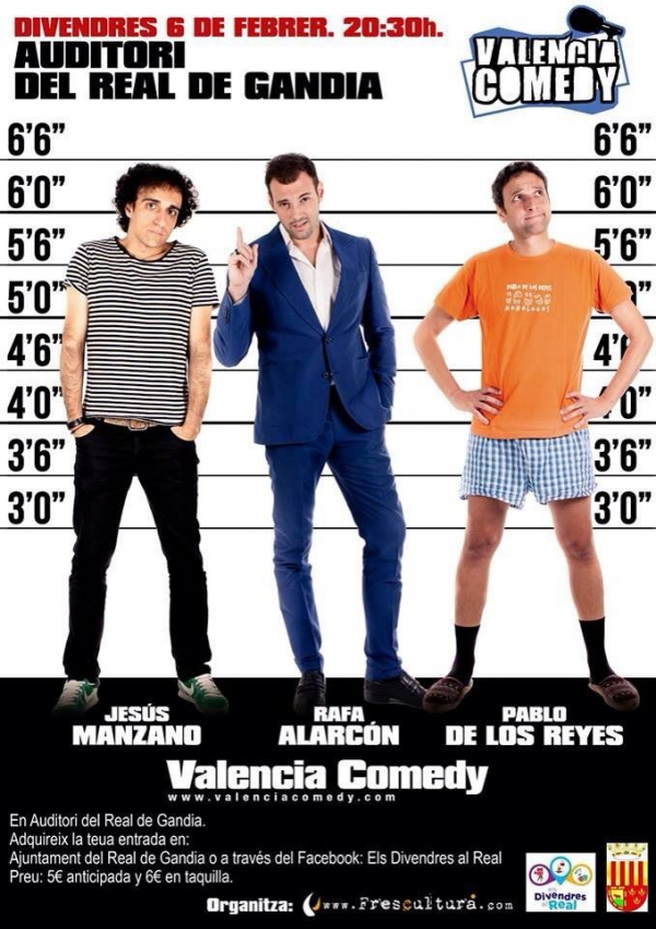 Valencia Comedy llega este viernes a Real de Gandia