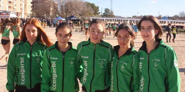 Las cadetes del CC El Garbí de Gandia se proclaman subcampeonas autonómicas por equipos de cross