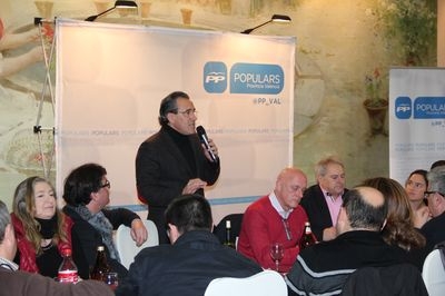 El PP de Gandia almuerza con el presidente de la Diputación de Valencia, Alfonso Rus