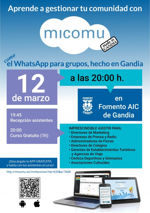 Gandia presenta su aplicación WhatsApp propia, Micomu