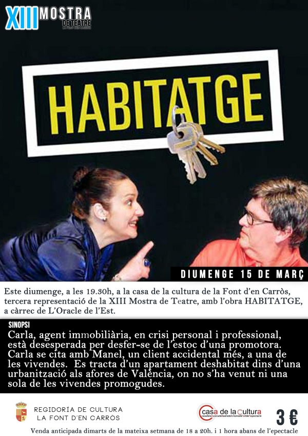 La 13ª muestra de teatro de la Font d´en Carròs sigue adelante