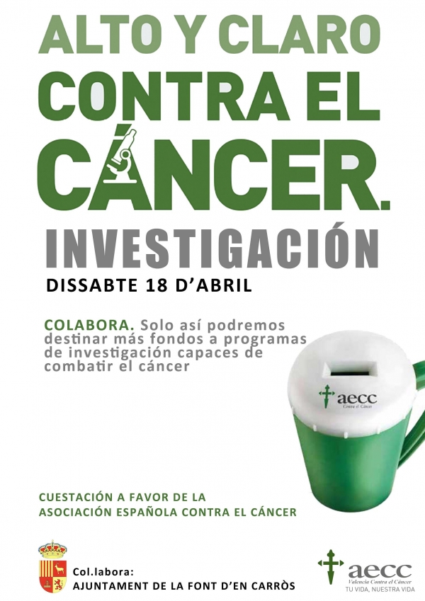 La Font d´en Carròs realiza la colecta anual contra el cáncer