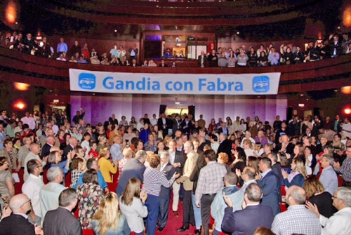 El Partido Popular presenta la candidatura con la que aspira a renovar en el Gobierno de Gandia 