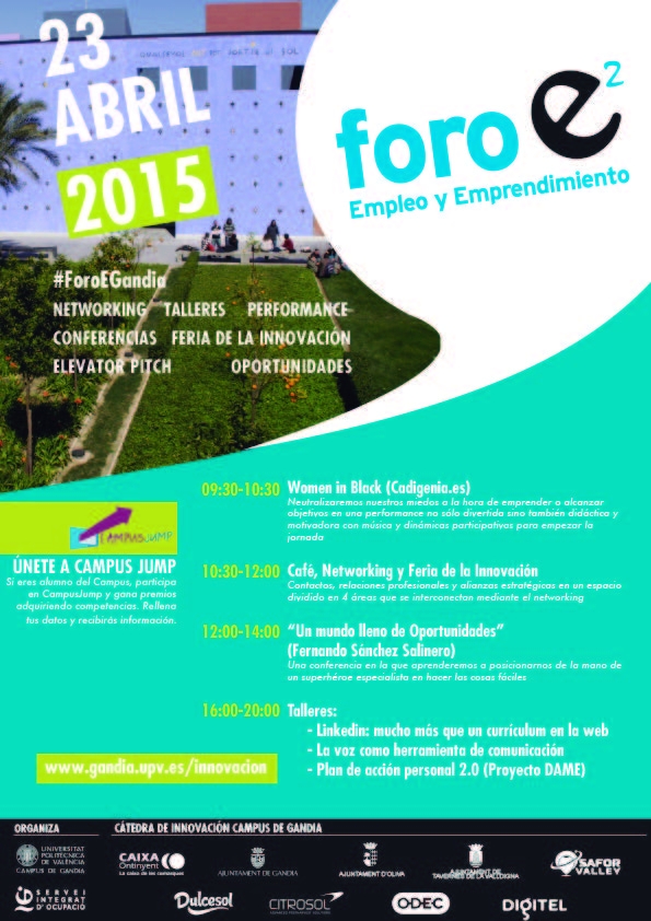 Éxito de participación en el Foro-E2 del Campus de Gandia de la UPV