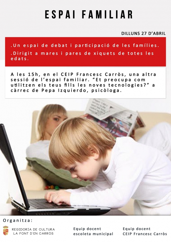 La Font d´en Carrós acoge una charla sobre los peligros del uso las nuevas tecnologías por parte de los niños
