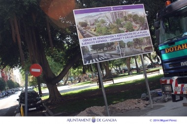 El Ayuntamiento de Gandia corta algunas calles por obras de remodelación viaria