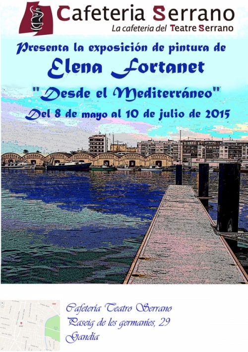 La pintora y escritora Elena Fortanet expone en el Teatro Serrano de Gandia