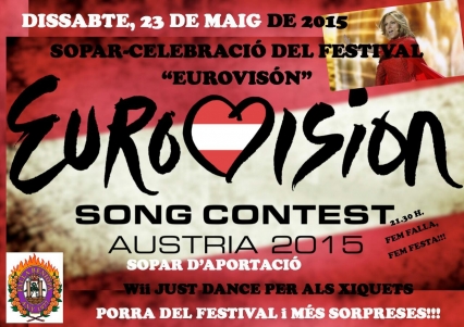 La Falla Beniopa de Gandia celebra una cena con motivo del festival de Eurovisión