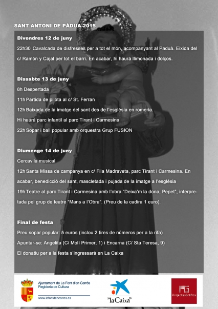 La Font celebra la festividad de Sant Antoni de Pàdua