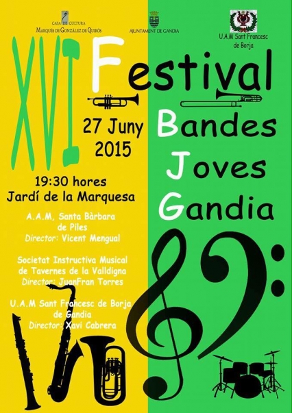 Gandia acoge un Festival de Bandas de música Juveniles