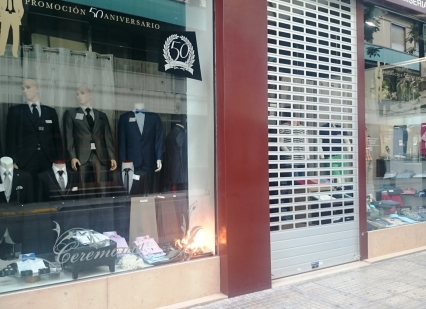 Incendio en un comercio de Gandia