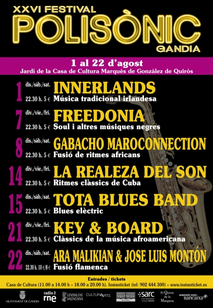 Gandia acoge el tercer concierto del Festival Polisònic