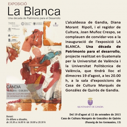 Gandia acoge la exposición La Blanca