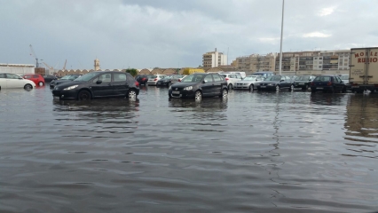 La lluvia arremete con fuerza en la comarca de la Safor