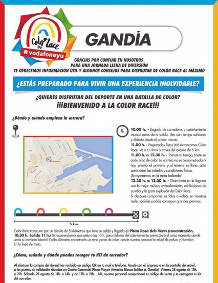 Llega a Gandia la carrera más colorida y divertida Color Race