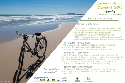 Gandia celebra la Semana de la Movilidad del 16 al 22 de septiembre
