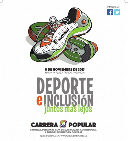 Asmisaf Gandia celebra su 50 aniversario con una carrera popular solidaria