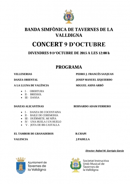 Tavernes de la Valldigna celebrará el 9 de octubre