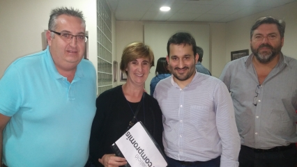 Compromís per Almoines transmite las deficiencias del colegio al conseller de Educación, Vicent Marzá
