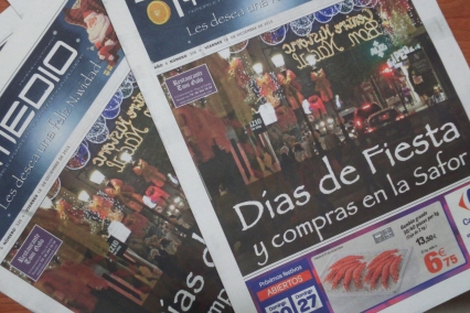 El periódico gratuito SieteyMedio de Navidad ya en sus puntos habituales de la comarca