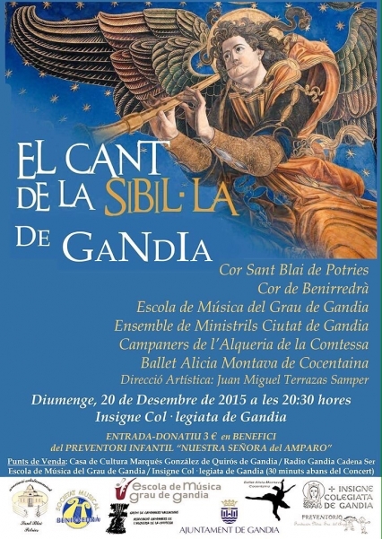 La Colegiata de Gandia acoge hoy un concierto del Cant de la Sibila