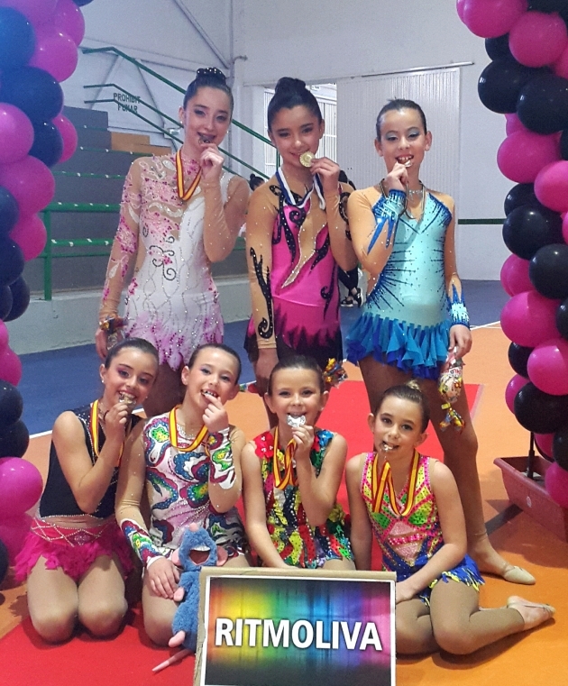 Los gimnastas del Club RitmOliva consiguen el pódium en l’Alcudia