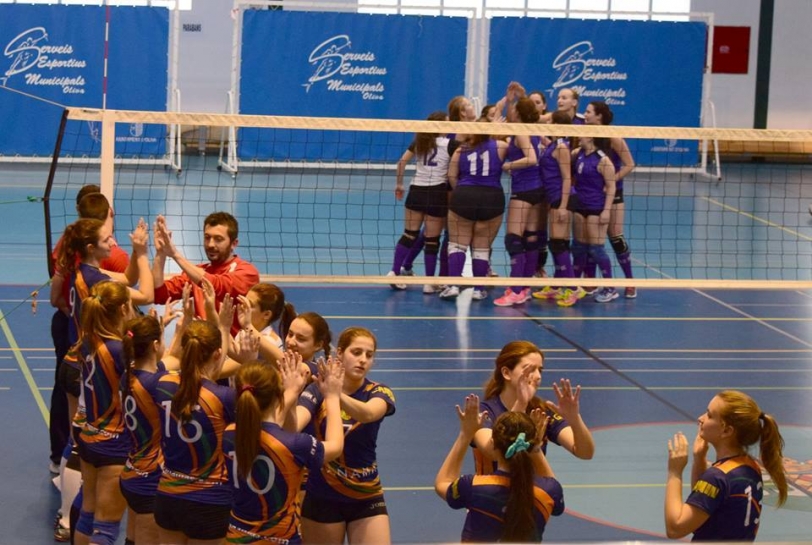 Derrota del juvenil Cañamás Voleibol Oliva frente al U.E Gandia