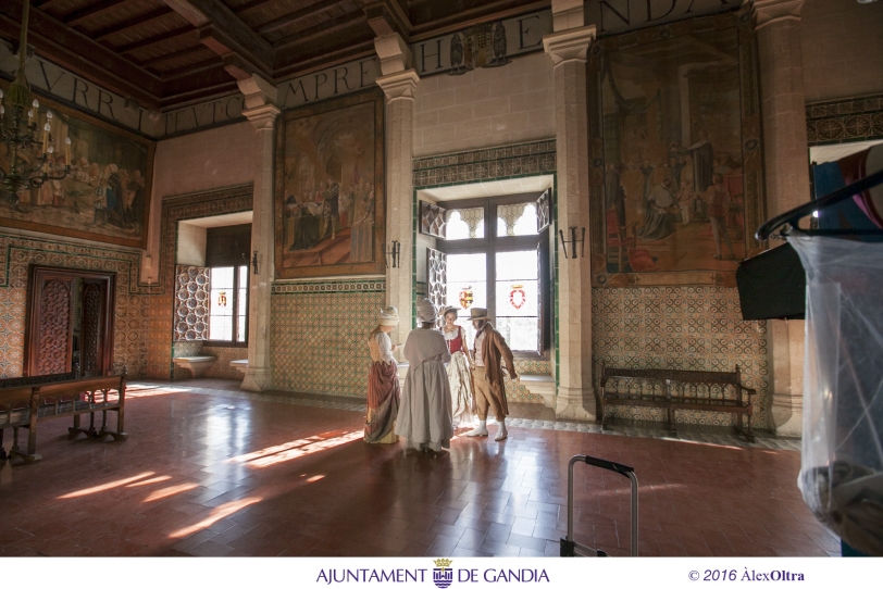 El Palau Ducal convertido en plató de cine para una serie de televisión