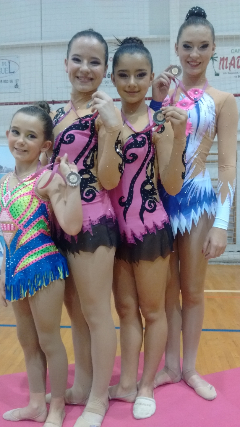 Las gimnastas de Ritmoliva ganan 4 medallas en el Trofeo Nacional de Calpe