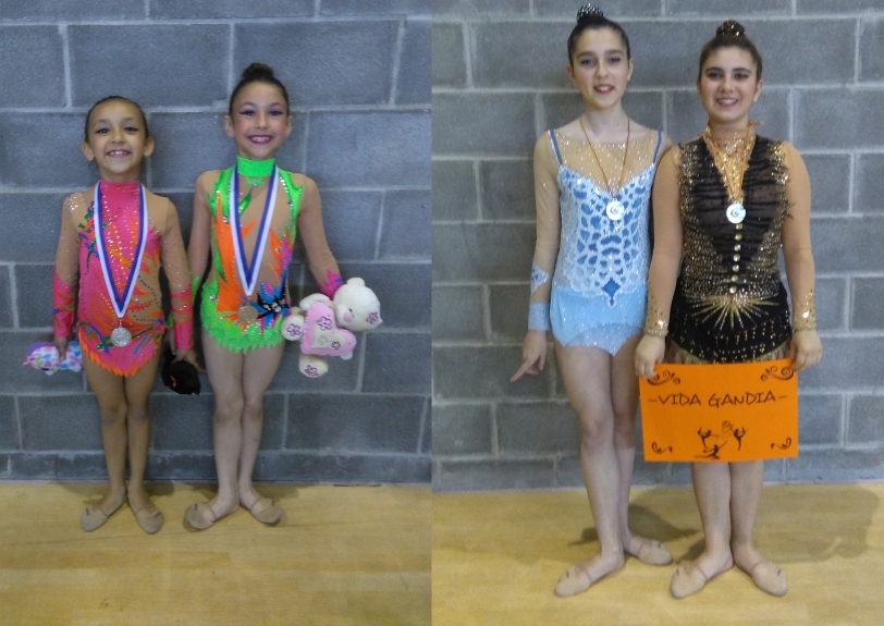 Dos medallas de oro y dos de plata para el Club Gimnasia Rítmica Vida Gandia