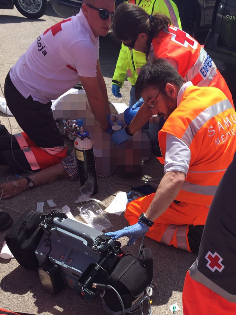 Una buena coordinación sanitaria salva a un hombre en Oliva