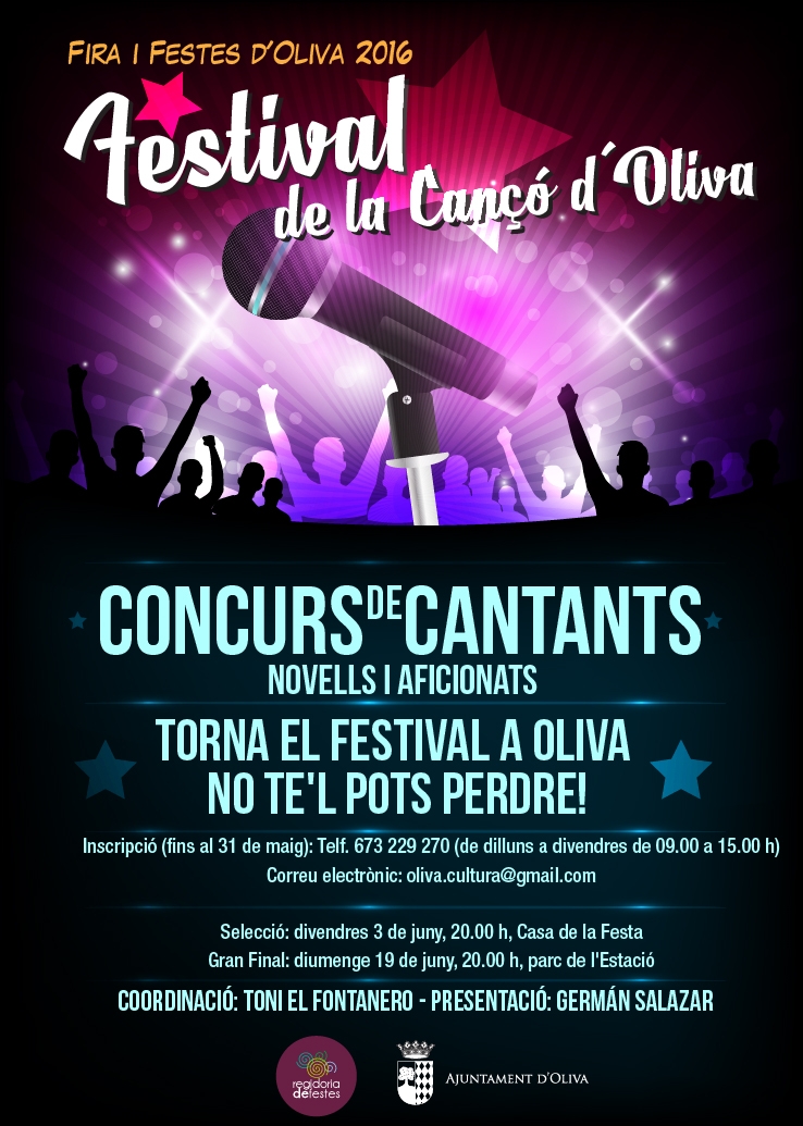 El Festival de la canción de Oliva ya tiene a sus 12 finalistas